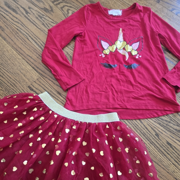 btween Red and Gold Unicorn Kids Matching Set - Picture 2 of 7